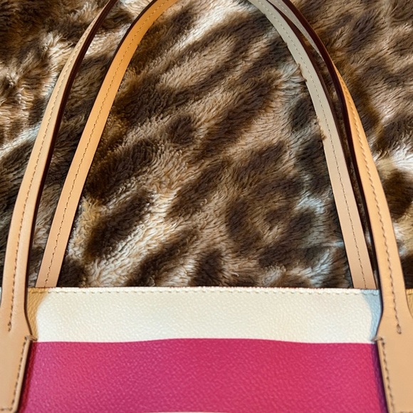 Kate Spade Pink and White Striped Tote Bag - Picture 7 of 16